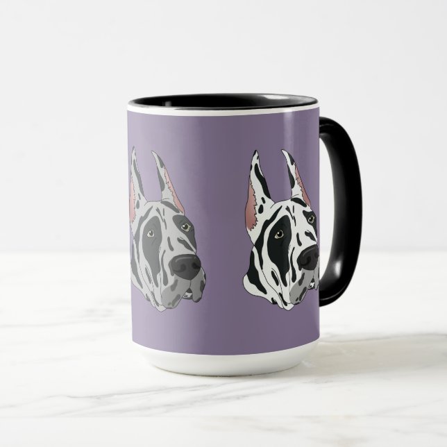 Harlequin Great Dane Mug (Front Right)
