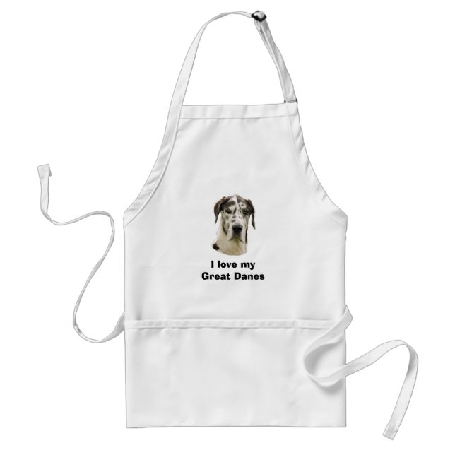 Harlequin Great Dane photo portrait Adult Apron (Front)