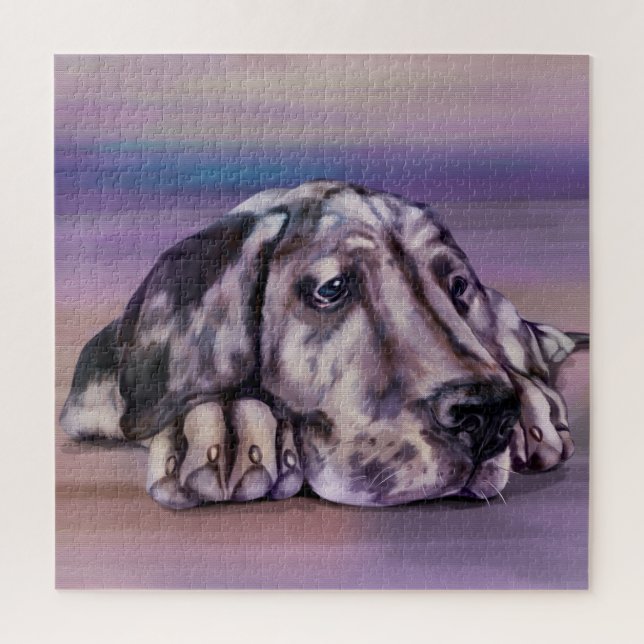 Harlequin Great Dane Puppy Jigsaw Puzzle (Vertical)