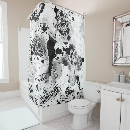 Harlequin Great Dane Shower Curtain