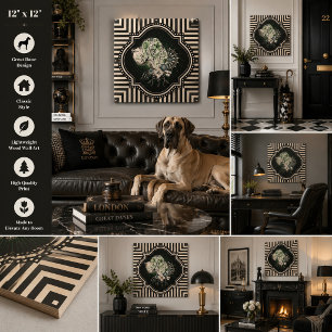 Harlequin Great Dane Statement Art by Doggenhaus