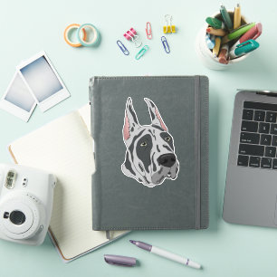 Harlequin Great Dane Sticker