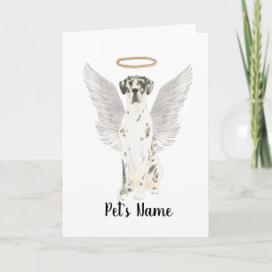 Harlequin Great Dane Sympathy Memorial Card