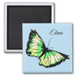 &quot;harlequin&quot; - Green Butterfly Magnet at Zazzle
