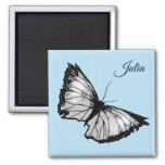 &quot;harlequin&quot; - Grey Butterfly Magnet at Zazzle