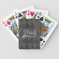 Harlequin Grey Shades Dad Bicycle Playing Cards