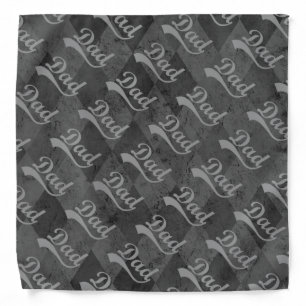 Harlequin Grey Shades Dad Father's Day Bandana