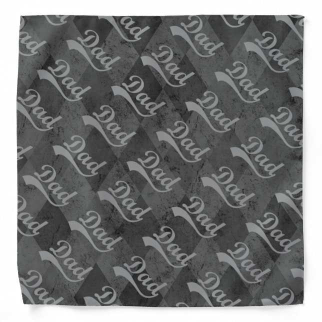 Harlequin Grey Shades Dad Father's Day Bandana (Front)