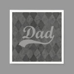 Harlequin Grey Shades Dad Father's Day Paper Napkins