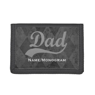 Harlequin Grey Shades Dad Tri-fold Wallet