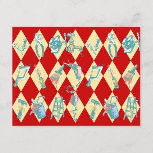 Harlequin Home fix-up Tool Housewarming Invitation