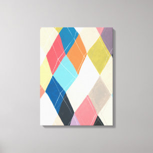 Harlequin Hopscotch - Argyle Pattern Canvas Print