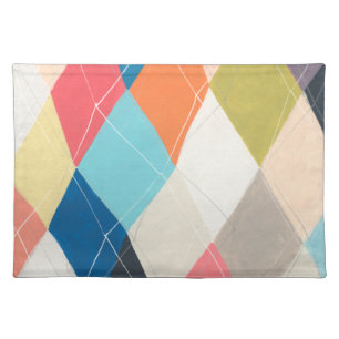 Harlequin Hopscotch - Argyle Pattern Cloth Placemat