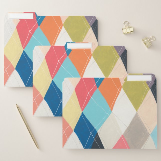Harlequin Hopscotch - Argyle Pattern File Folder (Set)