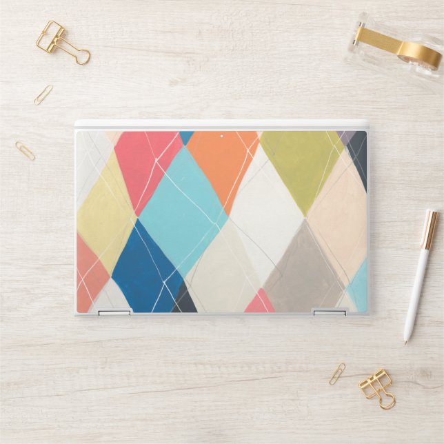 Harlequin Hopscotch - Argyle Pattern HP Laptop Skin (Desk)