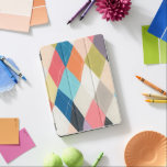 Harlequin Hopscotch - Argyle Pattern iPad Pro Cover<br><div class="desc">Harlequin Hopscotch II by June Erica Vess. Unique design featuring wavy geometric shapes that make an argyle-like pattern. | 141030D</div>