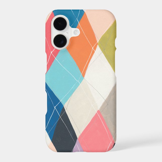 Harlequin Hopscotch - Argyle Pattern Iphone Case (Back)