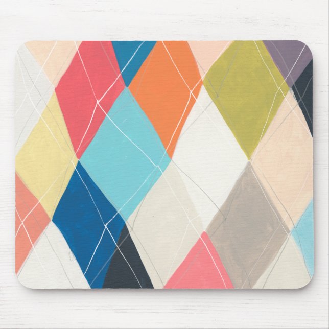 Harlequin Hopscotch - Argyle Pattern Mouse Pad (Front)