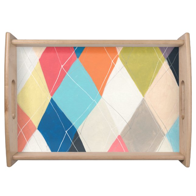 Harlequin Hopscotch - Argyle Pattern Serving Tray (Front)