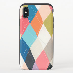 Harlequin Hopscotch - Argyle Pattern iPhone X Slider Case