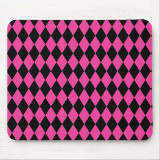 Harlequin Hot Pink and Black Mouse Pad