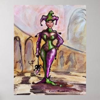 Harlequin Jester Poster