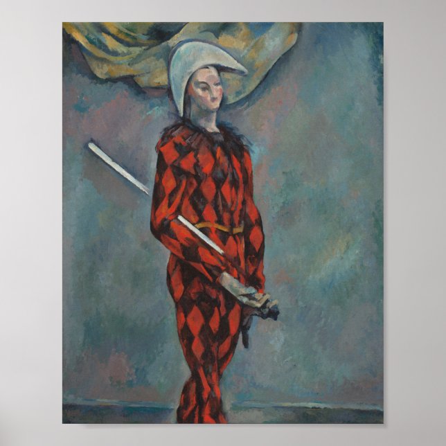 Harlequin (Joker) (by Paul Cézanne) Poster (Front)