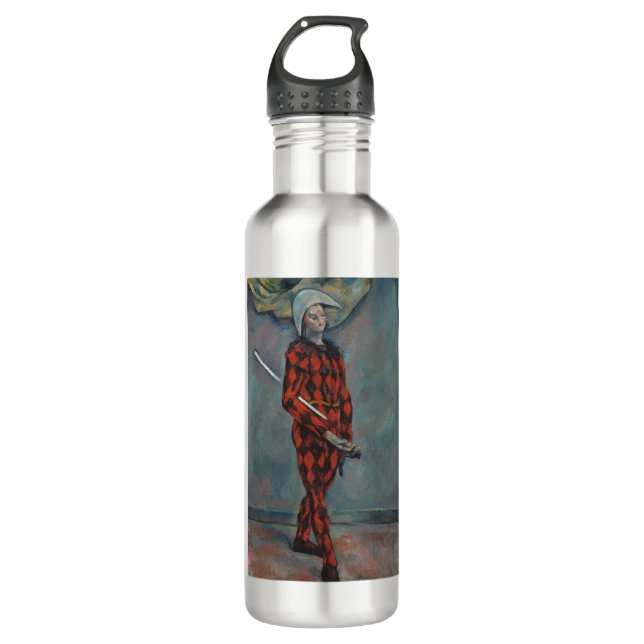 Harlequin (Joker) (by Paul Cézanne) Stainless Steel Water Bottle (Front)