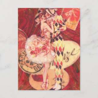 Harlequin Kiss Postcard