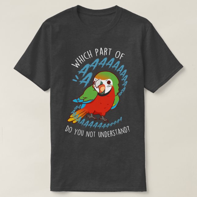Harlequin Macaw Parrot Aaaa T-Shirt (Design Front)