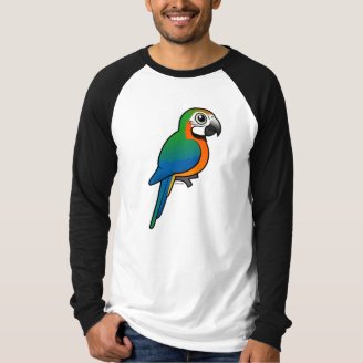 Harlequin Macaw Men's Canvas Long Sleeve Raglan T-Shirt