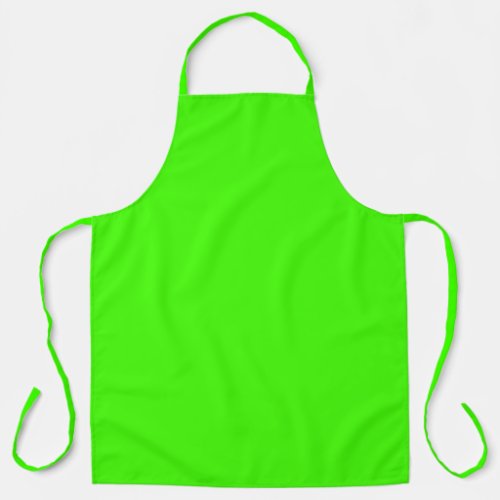 Harlequin Neon Green Solid Color Apron