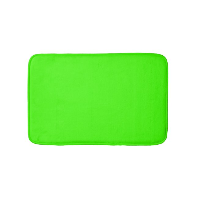Harlequin Neon Green Solid Color Bath Mat (Front)