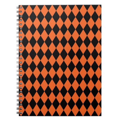 Harlequin Orange and Black Notebook