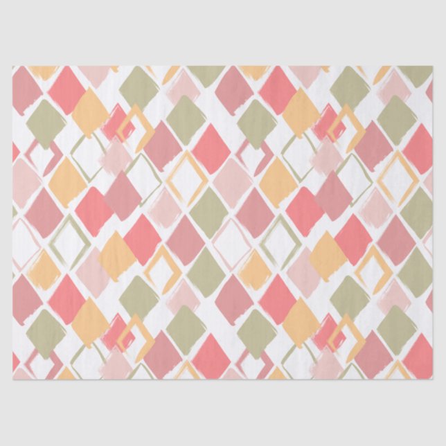 Harlequin pattern in popsicles summer colors  tissue paper (Front)