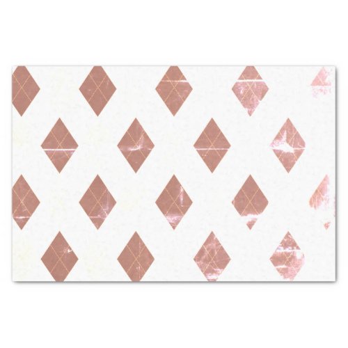 Harlequin Patterns Distressed Beige White Abstract Tissue Paper