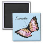 &quot;harlequin&quot; - Peach Butterfly Magnet at Zazzle
