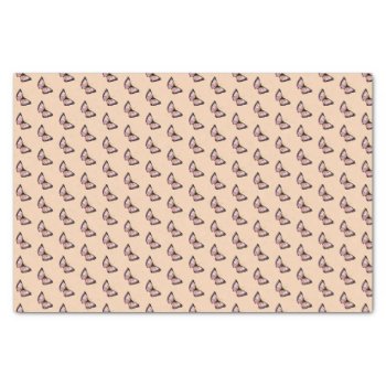 "harlequin" (peach Butterfly) Tissue Paper by Lily_and_Lyla at Zazzle