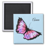 &quot;harlequin&quot; - Pink Butterfly Magnet at Zazzle