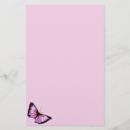 "harlequin" (pink Butterfly) Stationery