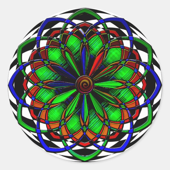 Harlequin Plaid No. 3 (Stickers) Classic Round Sticker (Front)