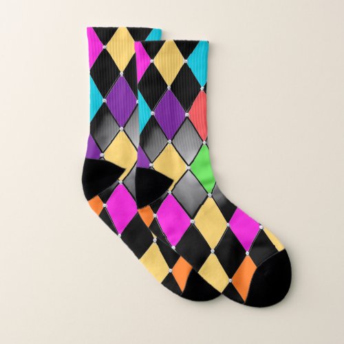 Harlequin Pop Fashion Socks