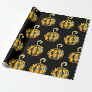 Harlequin Pumpkin Pattern Wrapping Paper