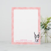 Harlequin Pup Pink Check (Standing Front)