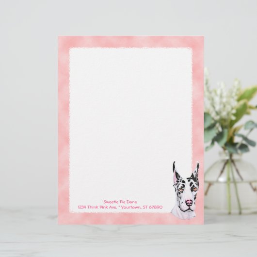 Harlequin Pup Pink Check (Standing Front)