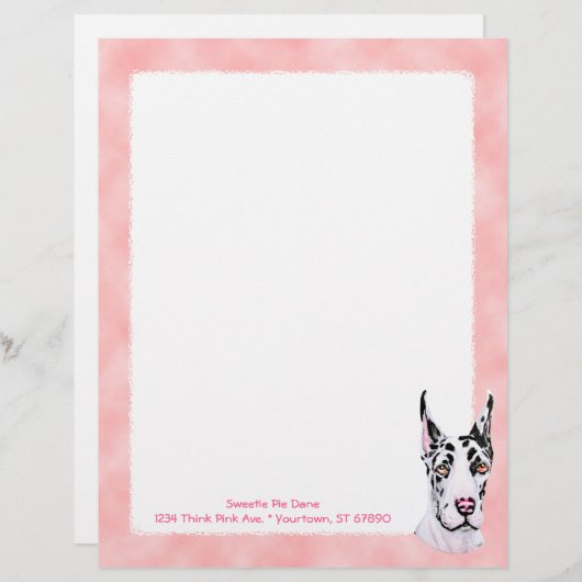 Harlequin Pup Pink Check (Front/Back)