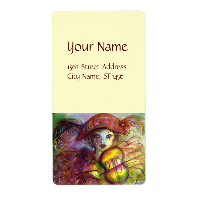 HARLEQUIN red pink purple yellow Label (Front)