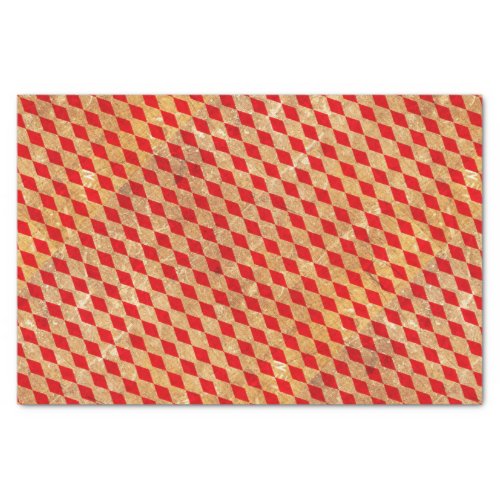 Harlequin Red Vintage Tissue Paper