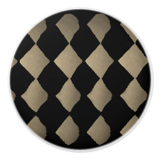 "Harlequin-Sepia" Ceramic Knob