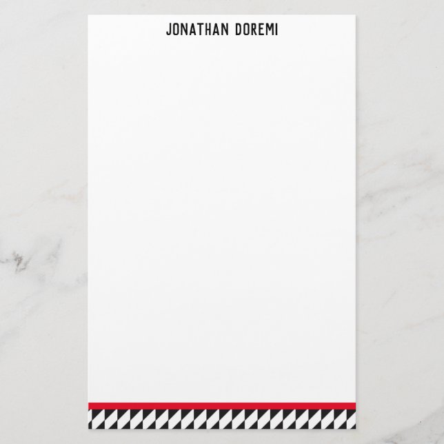 Harlequin Slant Stationery (Front)